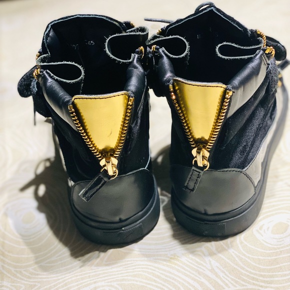 Giuseppe Zanotti Coby velvet hi-top sneakers - Picture 5 of 6